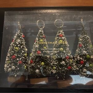 Set of 12 Pottery Barn Christmas Tree Place Card Holders